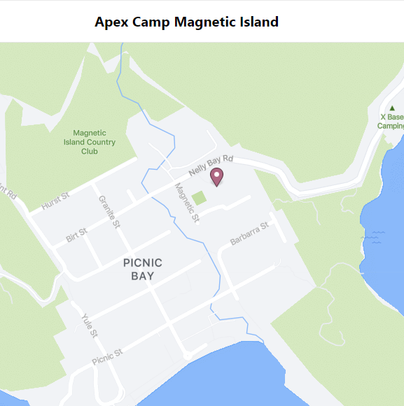Apex Camp Magnetic Island Map